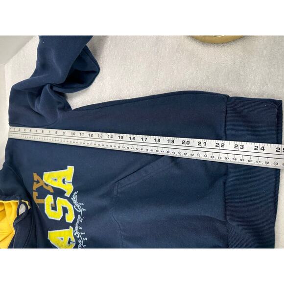 NASA Johnson Space Center Logo Hoodie Hooded Sweatshirt Navy Blue Large - Picture 7 of 12
